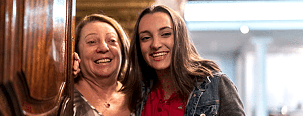Homestay host welcoming international student